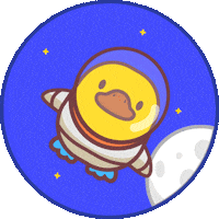 fomoduck space nft moon fly Sticker