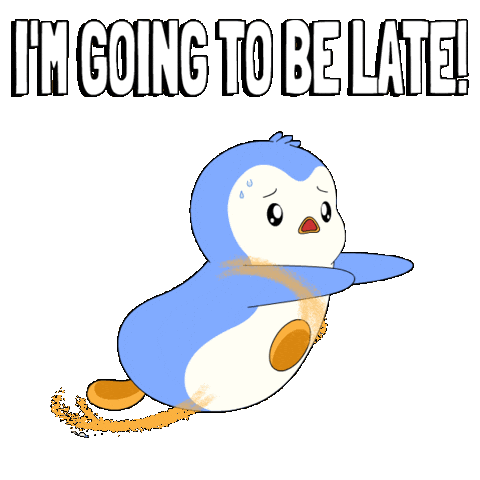 On My Way Running Sticker by Pudgy Penguins