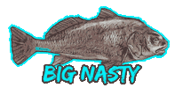Big Nasty Fishing Sticker by Put Me Outside