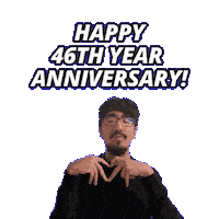 Happy 46Th Anniversary Sticker