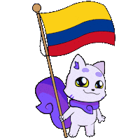 Coffee Flag Sticker by Lucky Kat Studios