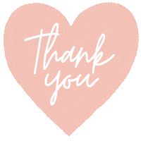 Heart Thank You Sticker by donatello