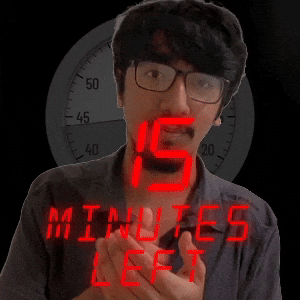 15 minutes left