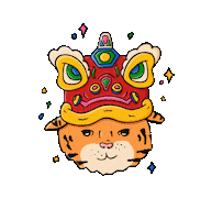 Chinese New Year Tiger Sticker