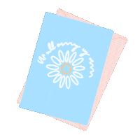 Pink And Blue Card Sticker