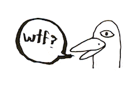 panchoballard wtf silly duck humour Sticker