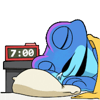 Tired Wake Up Sticker by Snek