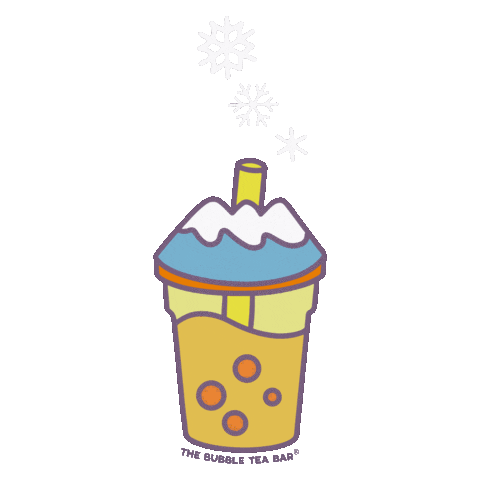Milk Tea Snow Sticker by The Bubble Tea Bar