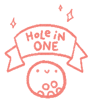 One Shot Golf Sticker by Catharina Stewart