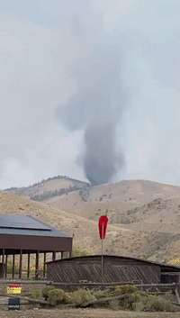 Smokenado Swirls at Site of Wyoming Wildfire
