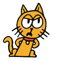 Angry Cat Sticker by T. L. McBeth