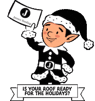 Christmas Elf Sticker by Janney Roofing