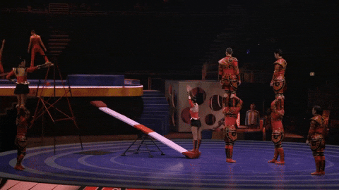 Circus Backflip GIF by Ringling Bros. and Barnum & Bailey