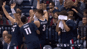 GonzagaBulldogs celebration basketball bench three pointer GIF