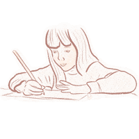 Girl Illustration Sticker