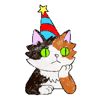 Sad Cat Sticker by William Robin Conway