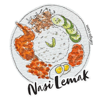 zafigo egg malaysia peanuts cucumber Sticker