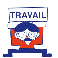 Cartoon Working Sticker