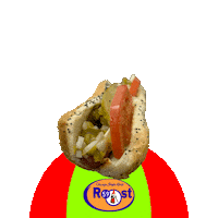 Hot Dog Hat Sticker by Da Roost