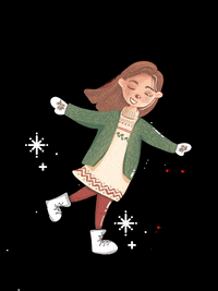 alexandra_vodyanova_artist winter artist glitter cozy GIF