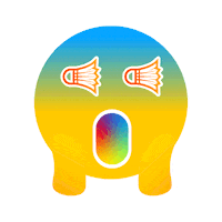 Shocked Rainbow Sticker by TotalEnergiesxBadminton