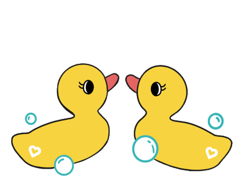 Rubber Duck Kiss Sticker by Munchkin