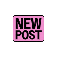 Pink New Post Sticker