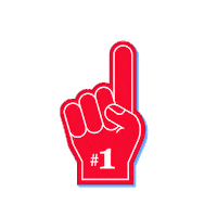 Number 1 Foam Finger Sticker by Antonian College Preparatory High School
