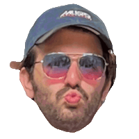 Rosa Kiss Sticker by stuhrwerk
