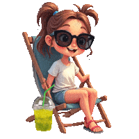 Boys Girls Summertime Sticker