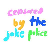 Joke Police Sticker by Kirsten Hurley