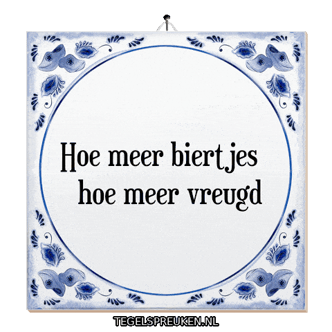 Bier Nl Sticker by Tegelspreuken.nl