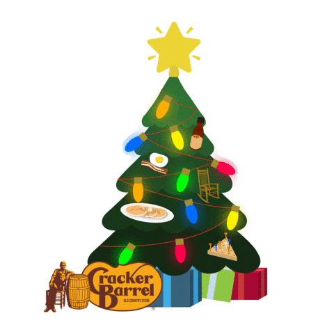Christmas Tree Winter Sticker by Cracker Barrel
