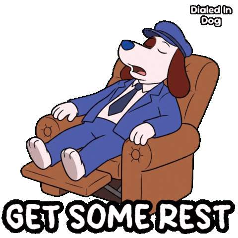Tired Dog Sticker by VeeFriends