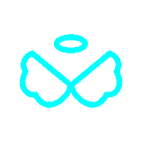 Neon Angel Sticker