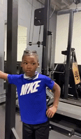 Junior Olympian Shows His Speed on Treadmill