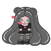 Emo Goth Sticker by Vanesa Longchamp