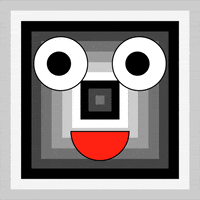 Black And White Smile GIF by Jen Stark