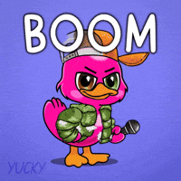 Boom Mic Drop GIF by Yucky Ducks