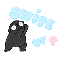 Swipe Up Black Dog Sticker by 157ofgemma