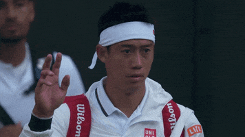 kei nishikori wave GIF by Wimbledon