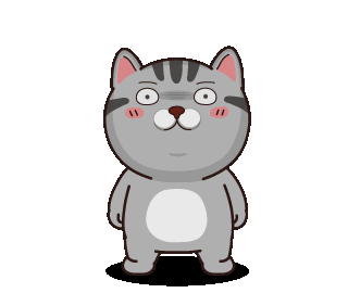 Scared Cat Sticker by VITA VITA ‧ 塔仔不正經