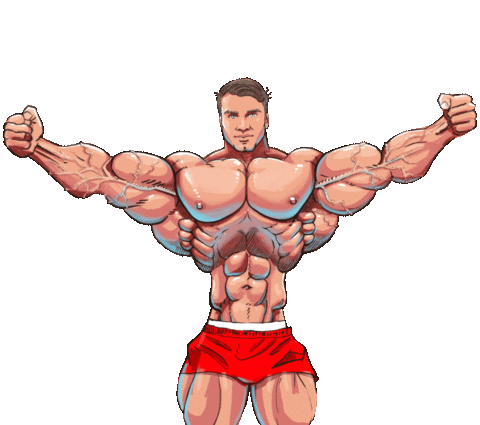 fitness flexing Sticker