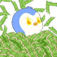 Money Burn Sticker by Pudgy Penguins