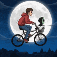 Et Flying GIF by Lonely Aliens