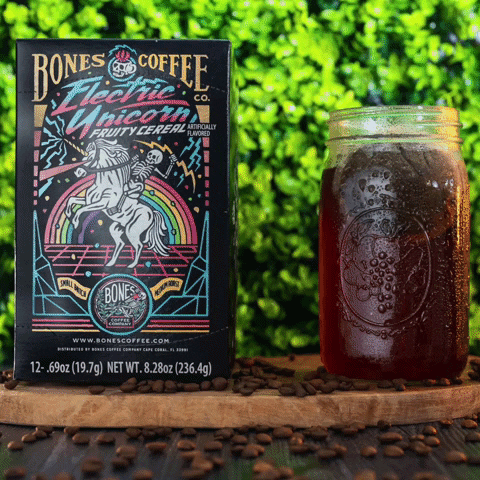 BonesCoffee giphyupload cold brew pods bones coffee GIF