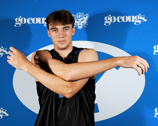 Sport Stretching GIF by BYU Cougars