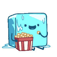 Cubemelt movie popcorn emote melt Sticker