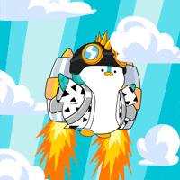Flying To The Moon GIF by Pudgy Penguins
