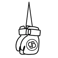 Boxinbusiness boxing gloves boxinbusiness boxinbusinessjersey white collar boxing Sticker